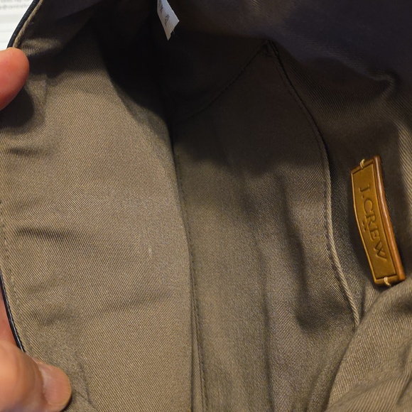 J. Crew Classic  Black Pebbled Leather Envelope Chain Strap Convertible Clutch - Picture 12 of 12